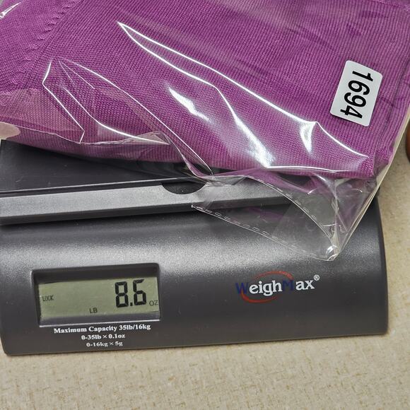 Bob Mackie Square Neck Knit Sweater Top Purple Grandmacore Womens Plus Size 1X - Picture 7 of 7